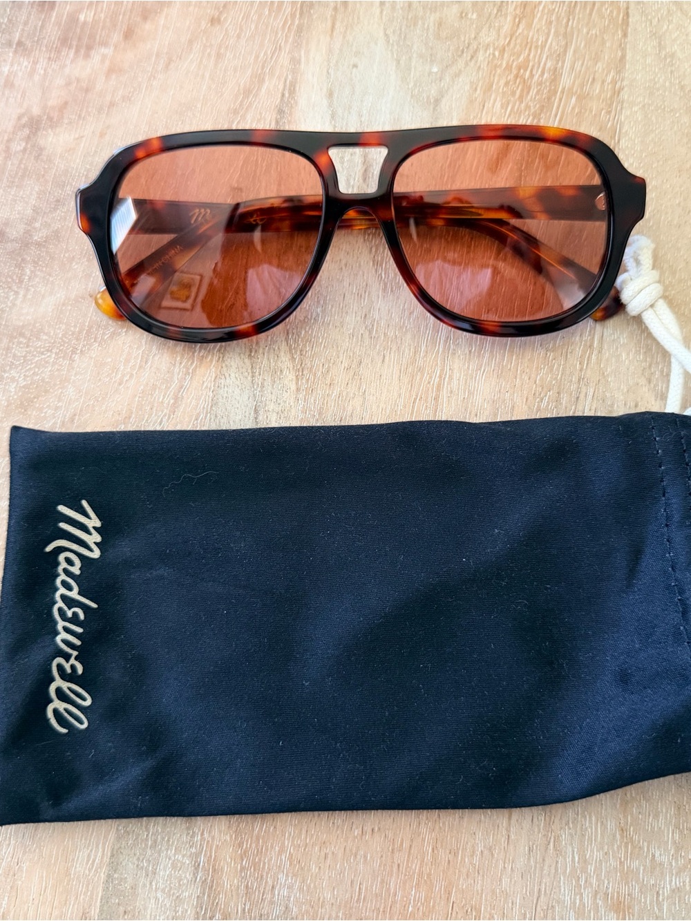 Madewell Tortoiseshell Sunglasses with Brown Lenses